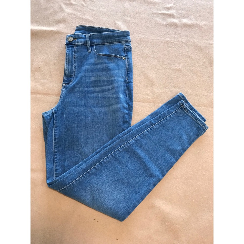 Talbots Flawless Size 8 High Waist Jegging Ankle Jeans Medium Wash Stretch Denim